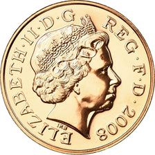 Coin, Great Britain, Elizabeth II, 2 Pence, 2008, MS(63), Copper Plated Steel