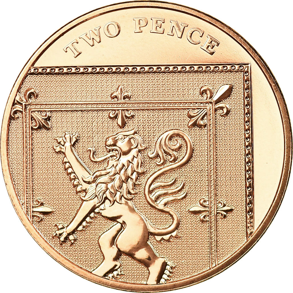 Coin, Great Britain, Elizabeth II, 2 Pence, 2008, MS(63), Copper Plated Steel