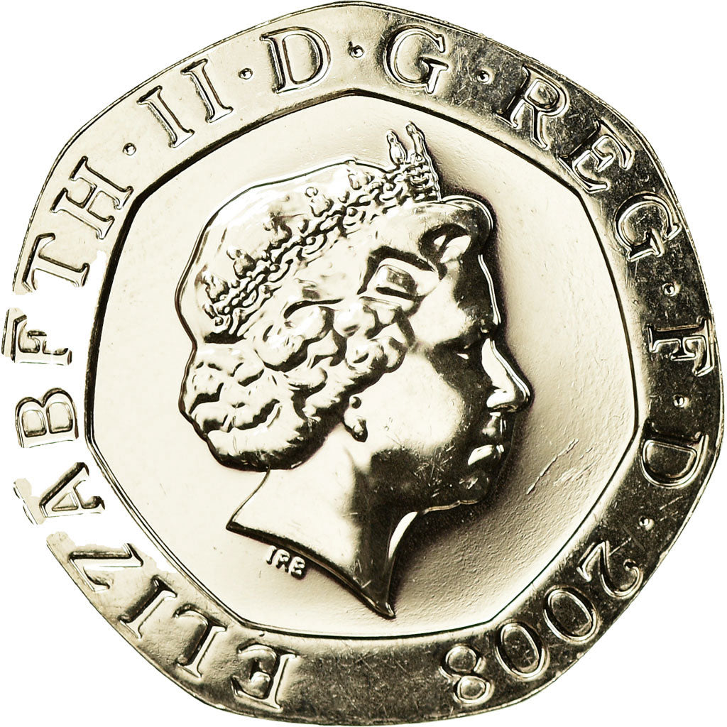 Coin, Great Britain, Elizabeth II, 20 Pence, 2008, MS(63), Copper-nickel