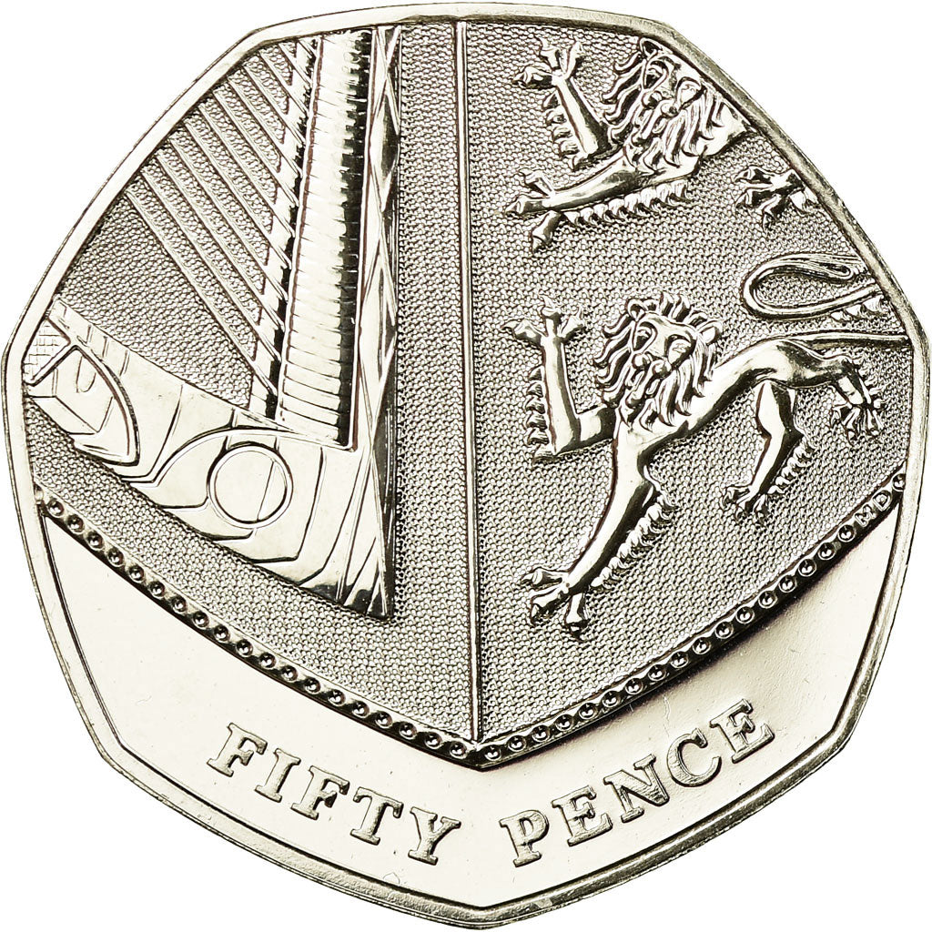 Coin, Great Britain, Elizabeth II, 50 Pence, 2008, MS(63), Copper-nickel