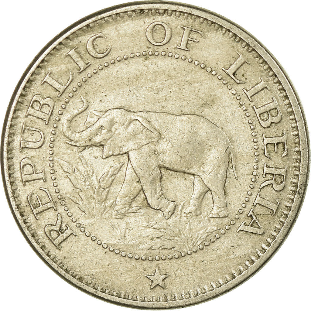 Coin, Liberia, 5 Cents, 1961, EF(40-45), Copper-nickel, KM:14