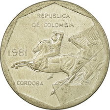 Coin, Colombia, 10 Pesos, 1981, EF(40-45), Copper-Nickel-Zinc, KM:270