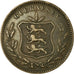 Munten, Guernsey, 8 Doubles, 1911, Heaton, Birmingham, FR+, Bronze, KM:7