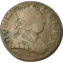 Great Britain, George III, 1/2 Penny, 1775, VF(20-25), Copper, KM:601