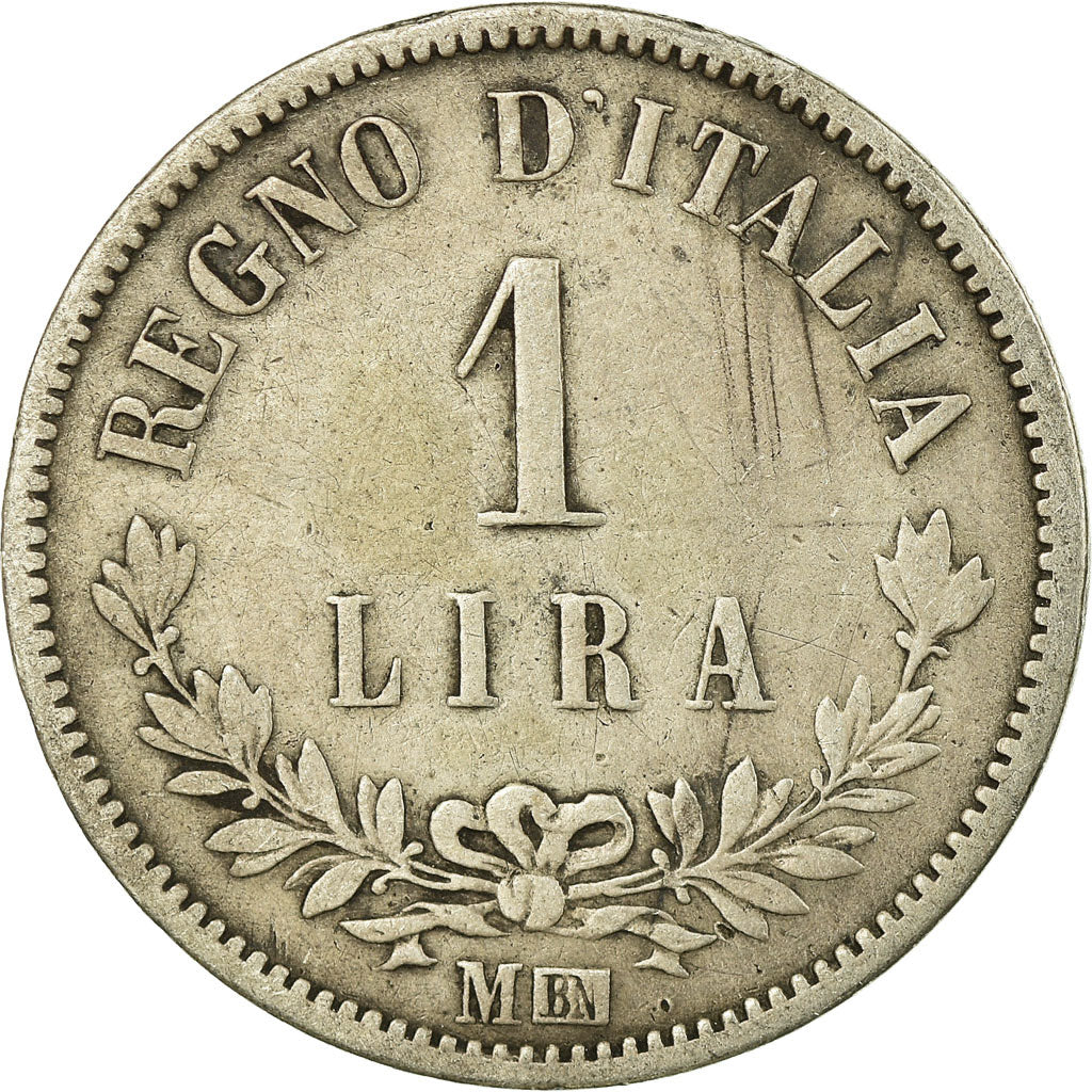 Coin, Italy, Vittorio Emanuele II, Lira, 1863, Milan, F(12-15), Silver, KM:15.1
