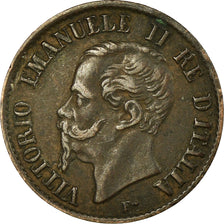 Coin, Italy, Vittorio Emanuele II, Centesimo, 1861, Milan, VF(20-25), Copper
