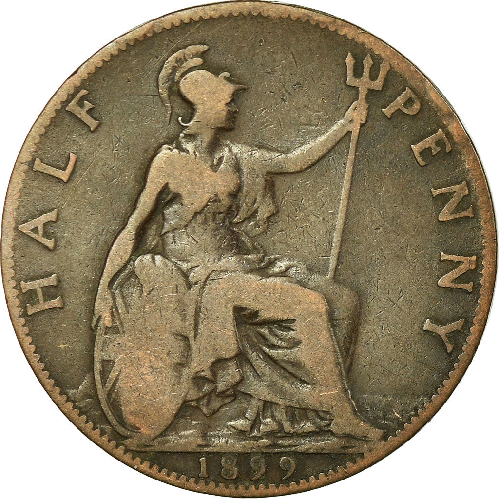 Monnaie, Grande-Bretagne, Victoria, 1/2 Penny, 1899, B, Bronze, KM:789
