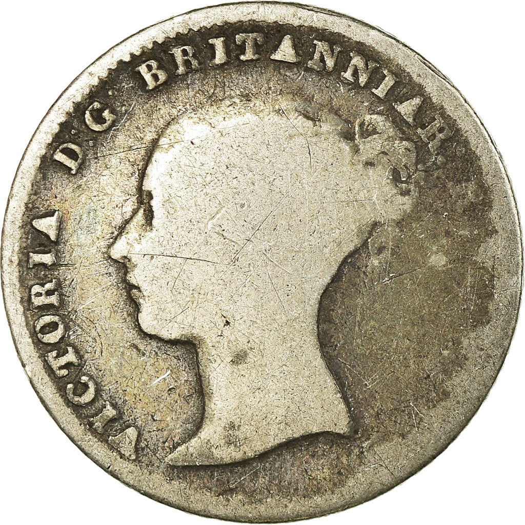 Coin, Great Britain, Victoria, 4 Pence, Groat, 1855, VG(8-10), Silver, KM:731.1