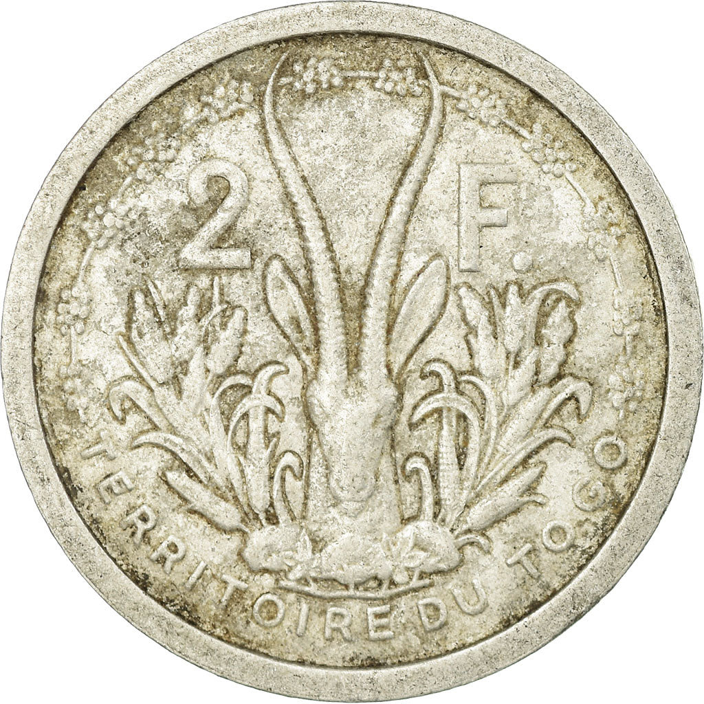 Coin, Togo, 2 Francs, 1948, Paris, EF(40-45), Aluminum, KM:5