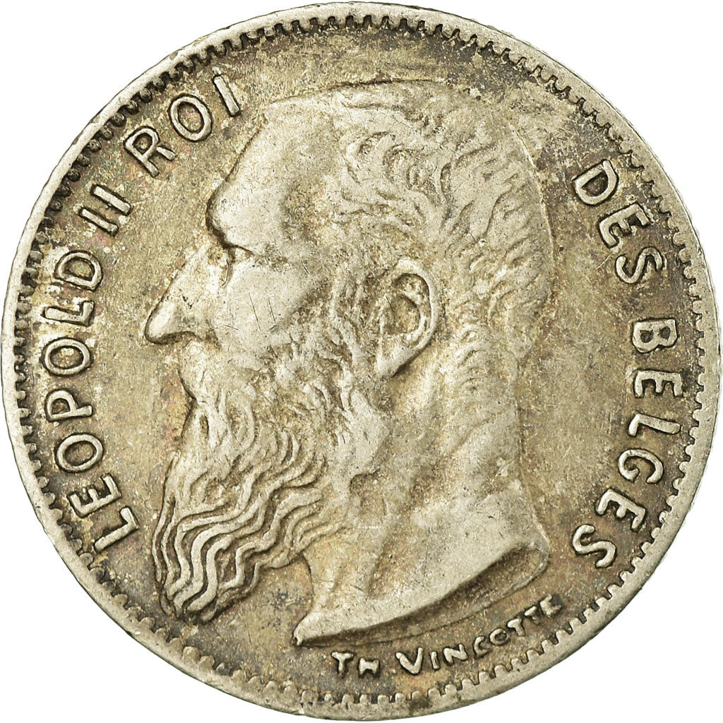 Coin, Belgium, 50 Centimes, 1907, VF(30-35), Silver, KM:60.1