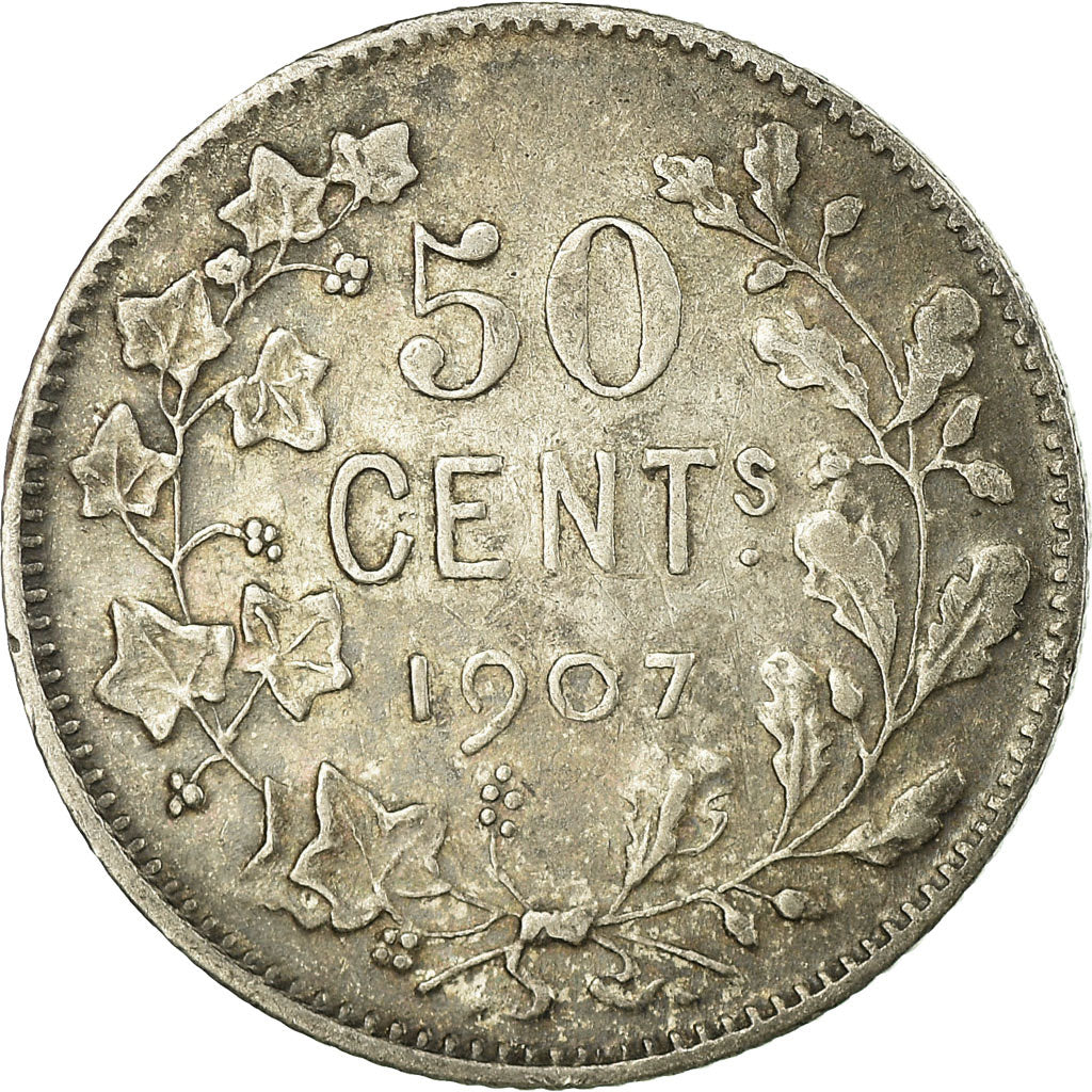 Coin, Belgium, 50 Centimes, 1907, VF(30-35), Silver, KM:60.1