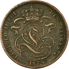 Coin, Belgium, Leopold II, Centime, 1876, VF(20-25), Copper, KM:33.1