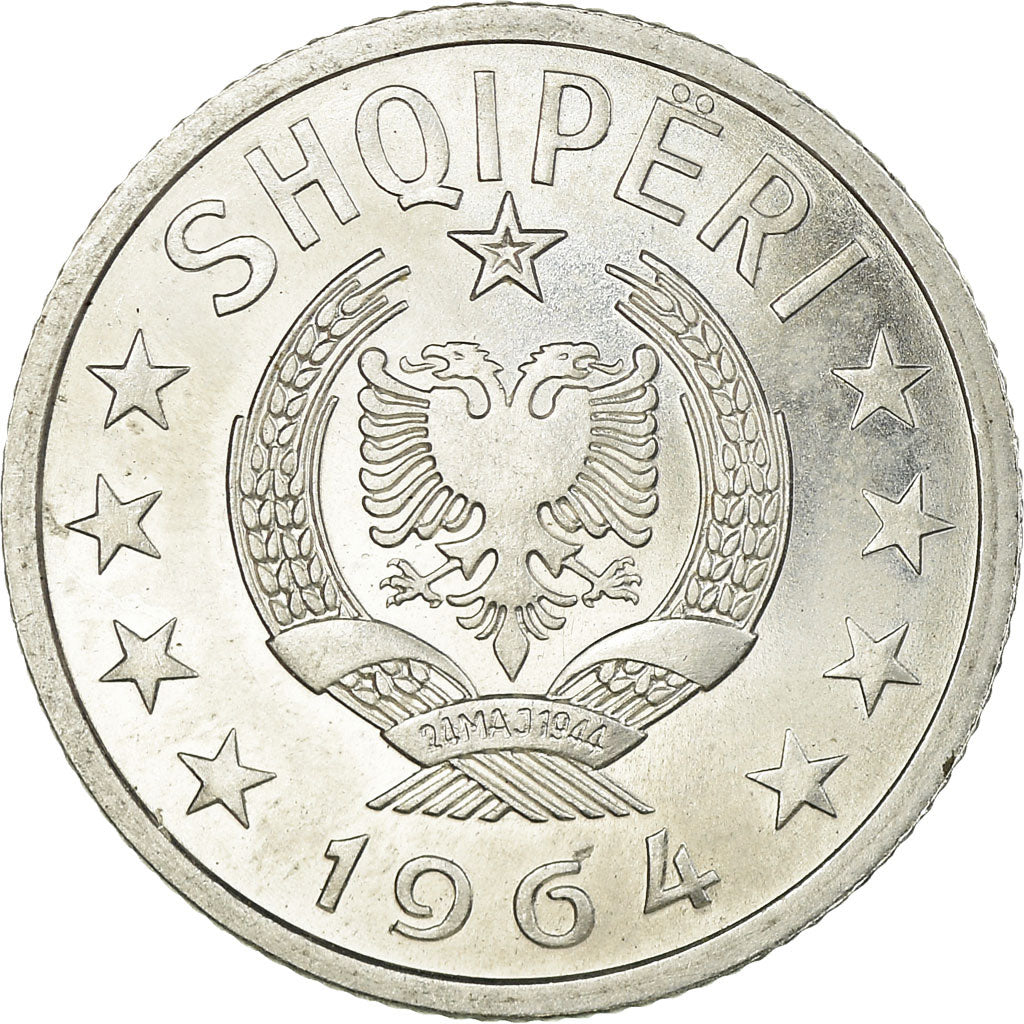Monnaie, Albania, 5 Qindarka, 1964, SUP, Aluminium, KM:39