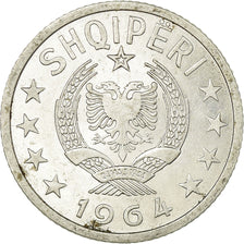 Coin, Albania, 5 Qindarka, 1964, AU(55-58), Aluminum, KM:39