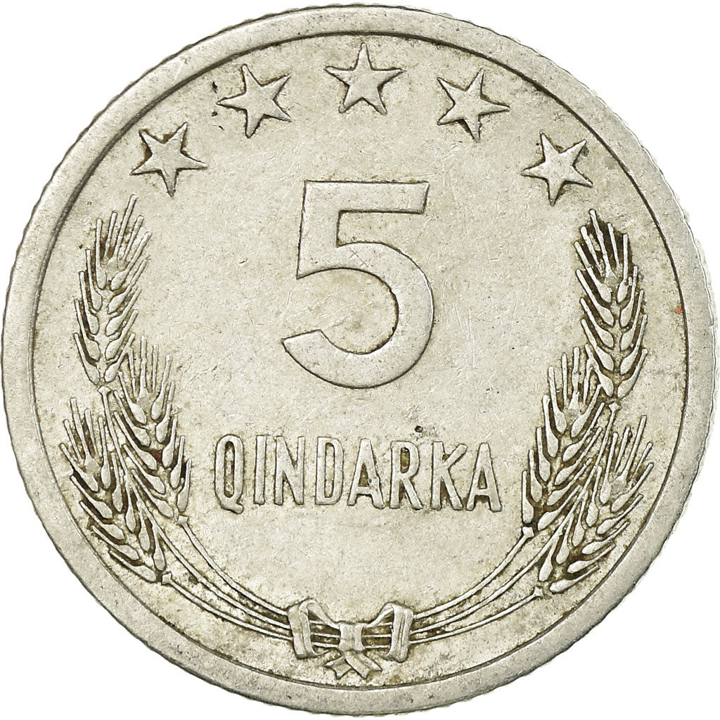 Münze, Albania, 5 Qindarka, 1964, SS, Aluminium, KM:39