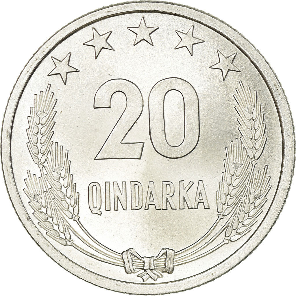 Monnaie, Albania, 20 Qindarka, 1964, SUP, Aluminium, KM:41