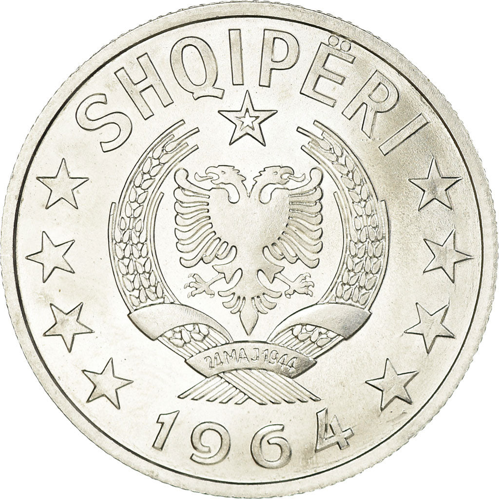 Moneda, Albania, Lek, 1964, EBC, Aluminio, KM:43