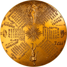 France, Medal, Calendrier, Nouvelle Année, Fêtes Religieuses, 1972, Devigne