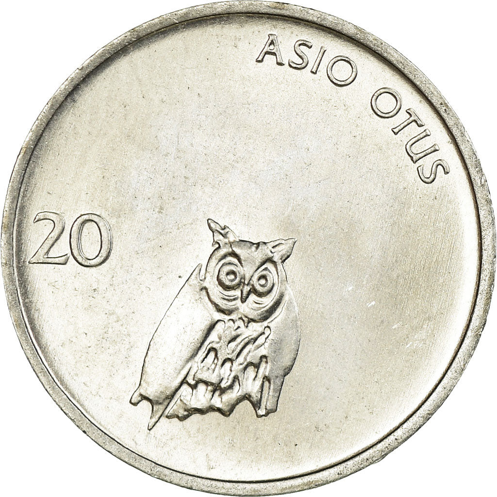 Münze, Slowenien, 20 Stotinov, 1992, VZ, Aluminium, KM:8