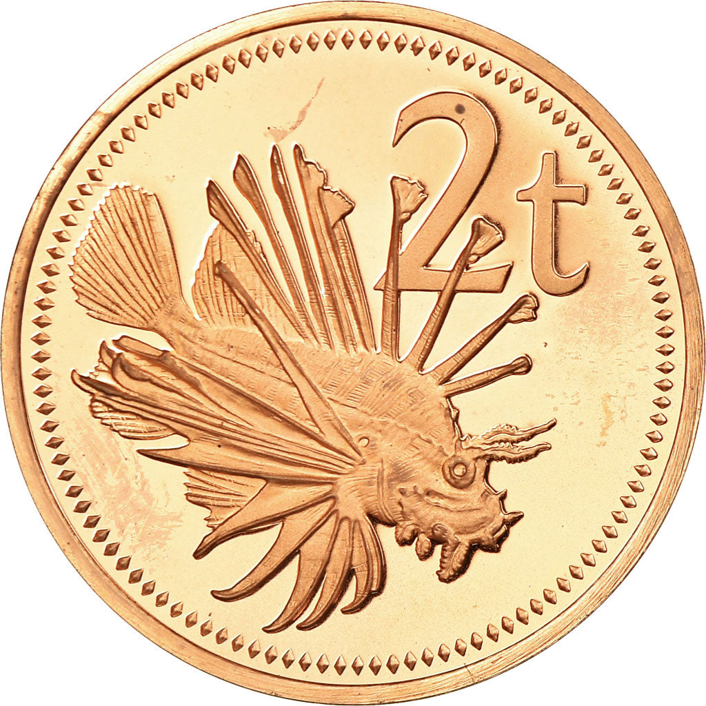 Moneta, Papua Nuova Guinea, 2 Toea, 1975, SPL-, Bronzo, KM:2
