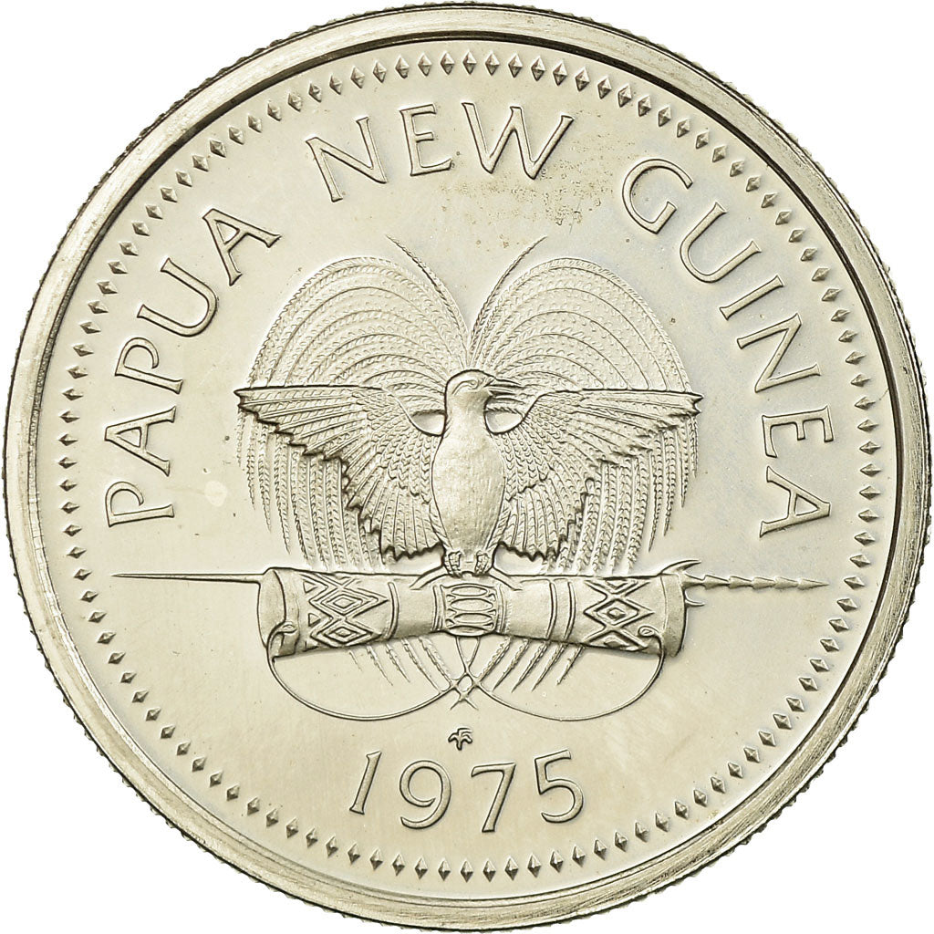 Coin, Papua New Guinea, 5 Toea, 1975, AU(55-58), Copper-nickel, KM:3