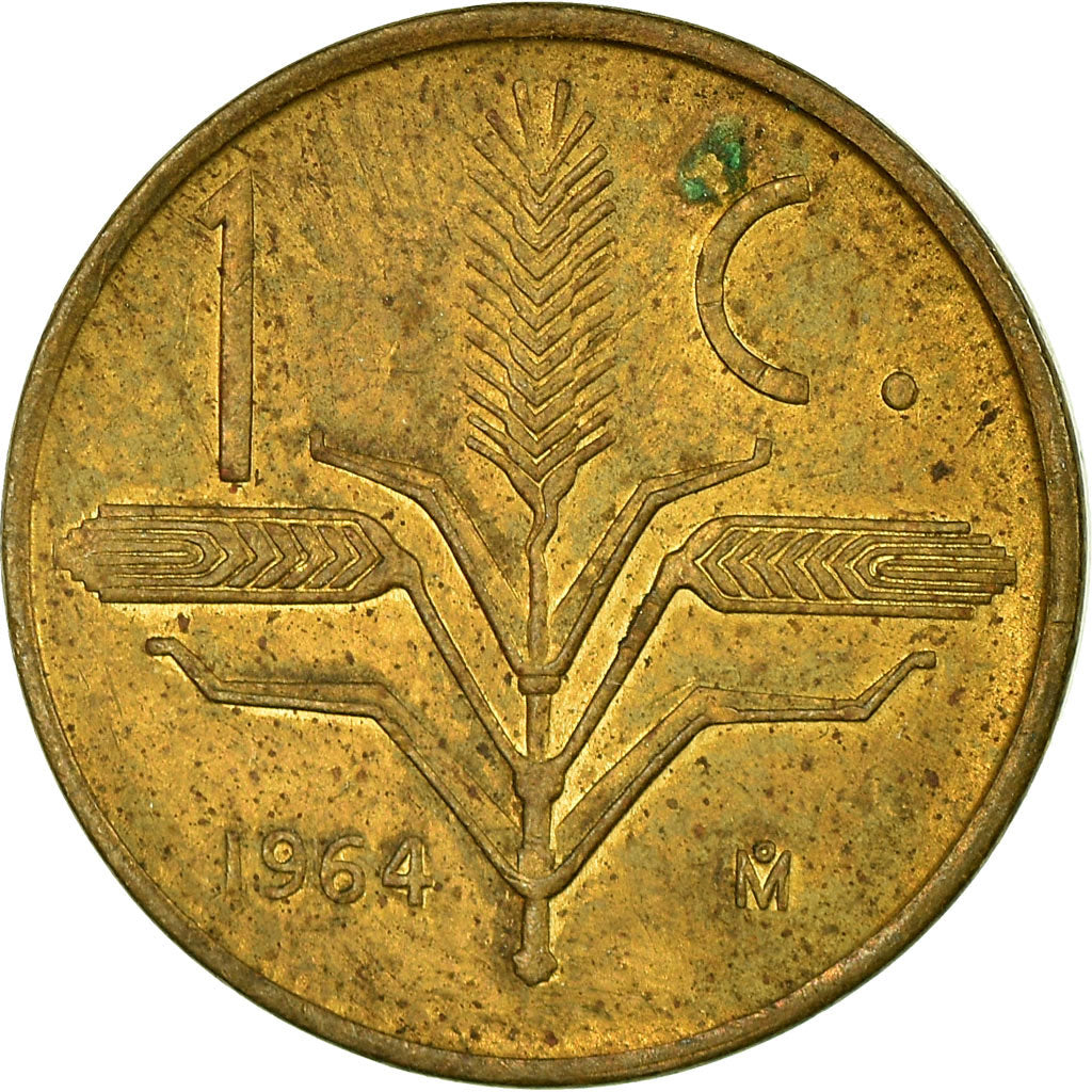 Moneta, Mexico, Centavo, 1964, Mexico City, EF(40-45), Mosiądz, KM:417