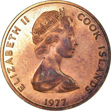 Coin, Cook Islands, Elizabeth II, Cent, 1977, Franklin Mint, USA, EF(40-45)