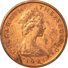 Moneta, Wyspa Man, Elizabeth II, 1/2 New Penny, 1971, AU(55-58), Bronze, KM:19