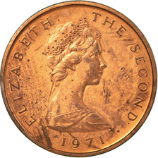 Moneda, Isla de Man, Elizabeth II, 1/2 New Penny, 1971, EBC, Bronce, KM:19