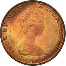 Coin, Isle of Man, Elizabeth II, 1/2 Penny, 1981, EF(40-45), Bronze, KM:58