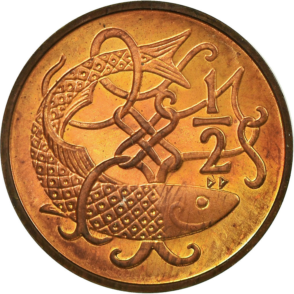 Coin, Isle of Man, Elizabeth II, 1/2 Penny, 1981, EF(40-45), Bronze, KM:58