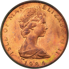 Coin, Isle of Man, Elizabeth II, 1/2 Penny, 1984, EF(40-45), Bronze, KM:111