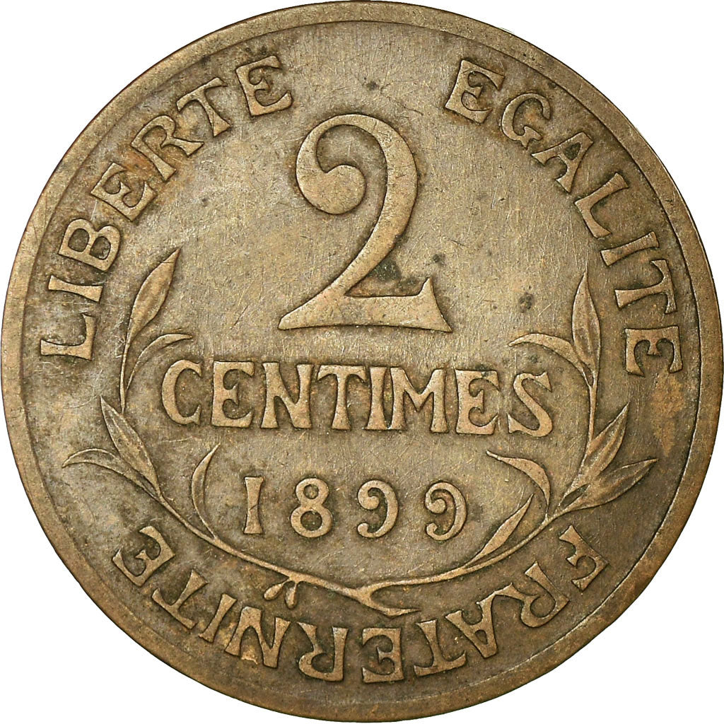 Coin, France, Dupuis, 2 Centimes, 1899, Paris, VF(30-35), Bronze, KM:841