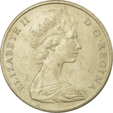 Coin, Gibraltar, Elizabeth II, Crown, 1967, EF(40-45), Copper-nickel, KM:4