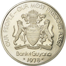 Coin, Guyana, Dollar, 1978, Franklin Mint, Proof, AU(55-58), Copper-nickel