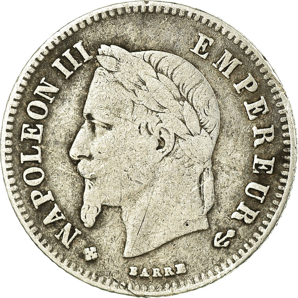 Coin, France, Napoleon III, Napoléon III, 20 Centimes, 1866, Strasbourg