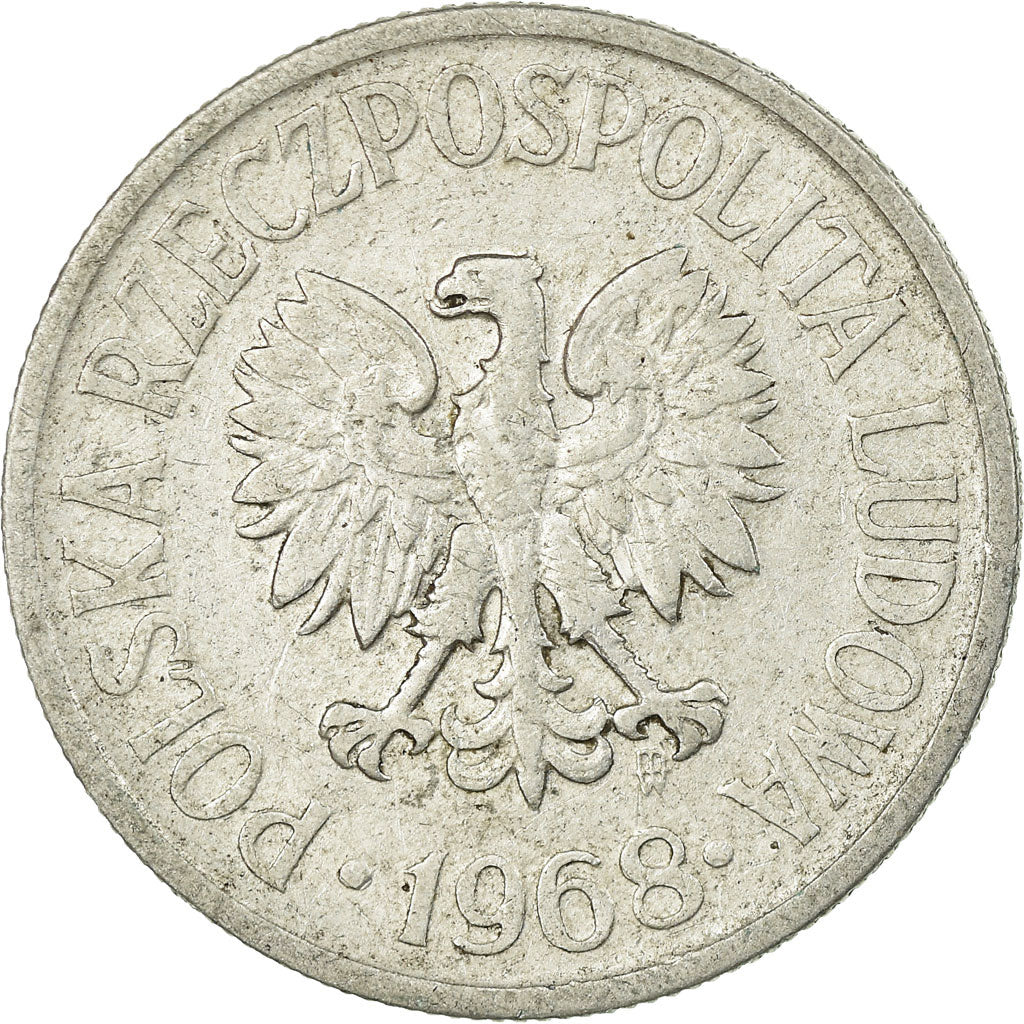 Moeda, Polónia, 50 Groszy, 1968, Warsaw, EF(40-45), Alumínio, KM:48.1