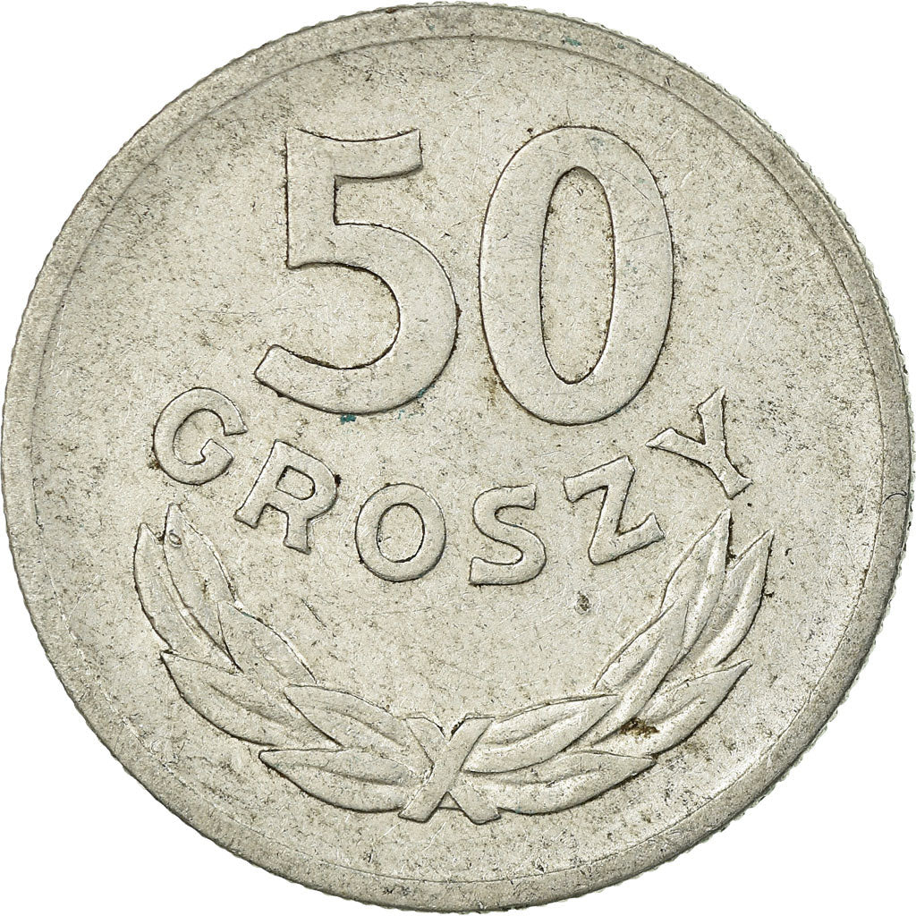 Moeda, Polónia, 50 Groszy, 1968, Warsaw, EF(40-45), Alumínio, KM:48.1