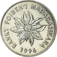 Coin, Madagascar, 5 Francs, Ariary, 1996, AU(55-58), Stainless Steel, KM:21