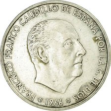Coin, Spain, Caudillo and regent, 100 Pesetas, 1966, EF(40-45), Silver, KM:797
