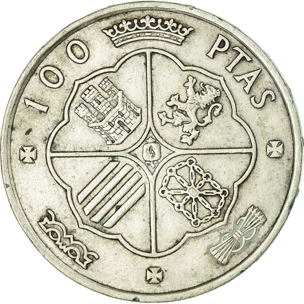 Coin, Spain, Caudillo and regent, 100 Pesetas, 1966, EF(40-45), Silver, KM:797