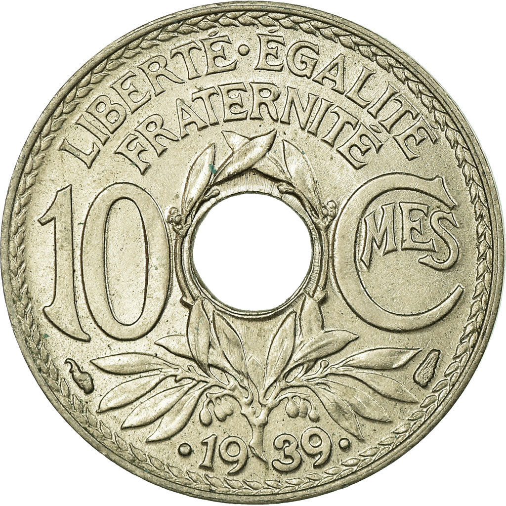 Coin, France, Lindauer, 10 Centimes, 1939, Paris, AU(55-58), Nickel-Bronze