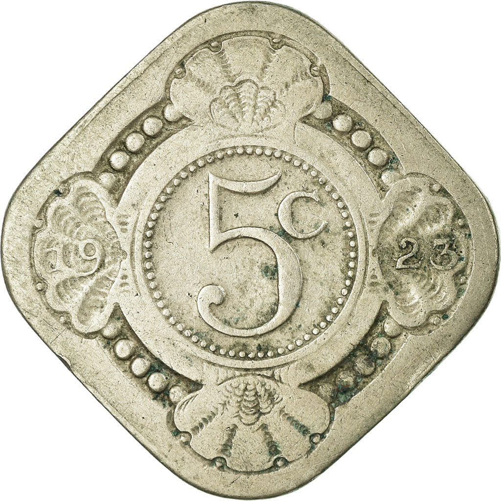 Coin, Netherlands, Wilhelmina I, 5 Cents, 1923, VF(30-35), Copper-nickel, KM:153