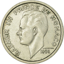 Monaco, Rainier III, 100 Francs, Cent, 1956, EF(40-45), Copper-nickel, KM:134
