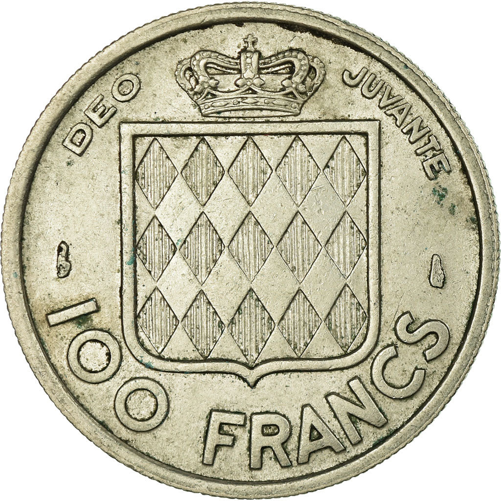 Monaco, Rainier III, 100 Francs, Cent, 1956, EF(40-45), Copper-nickel, KM:134
