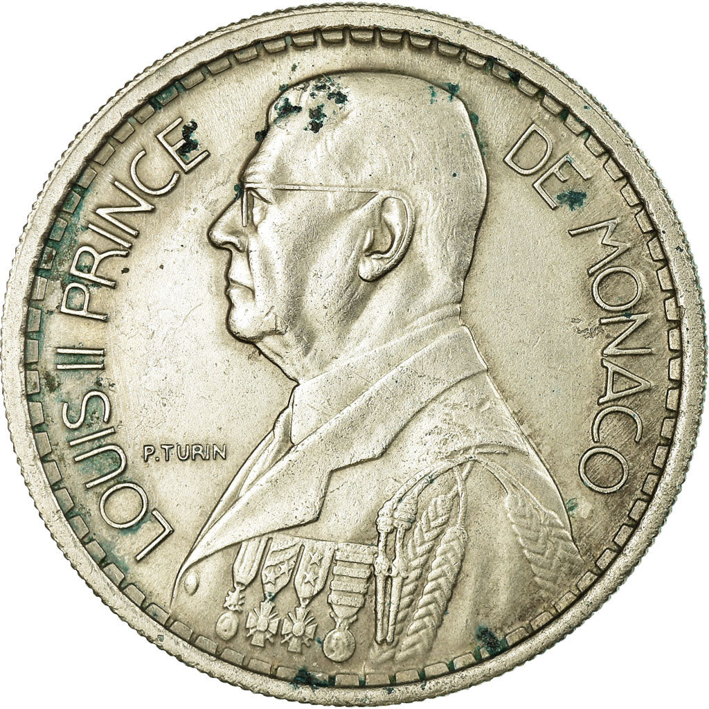 Coin, Monaco, Louis II, 10 Francs, 1946, EF(40-45), Copper-nickel, KM:123