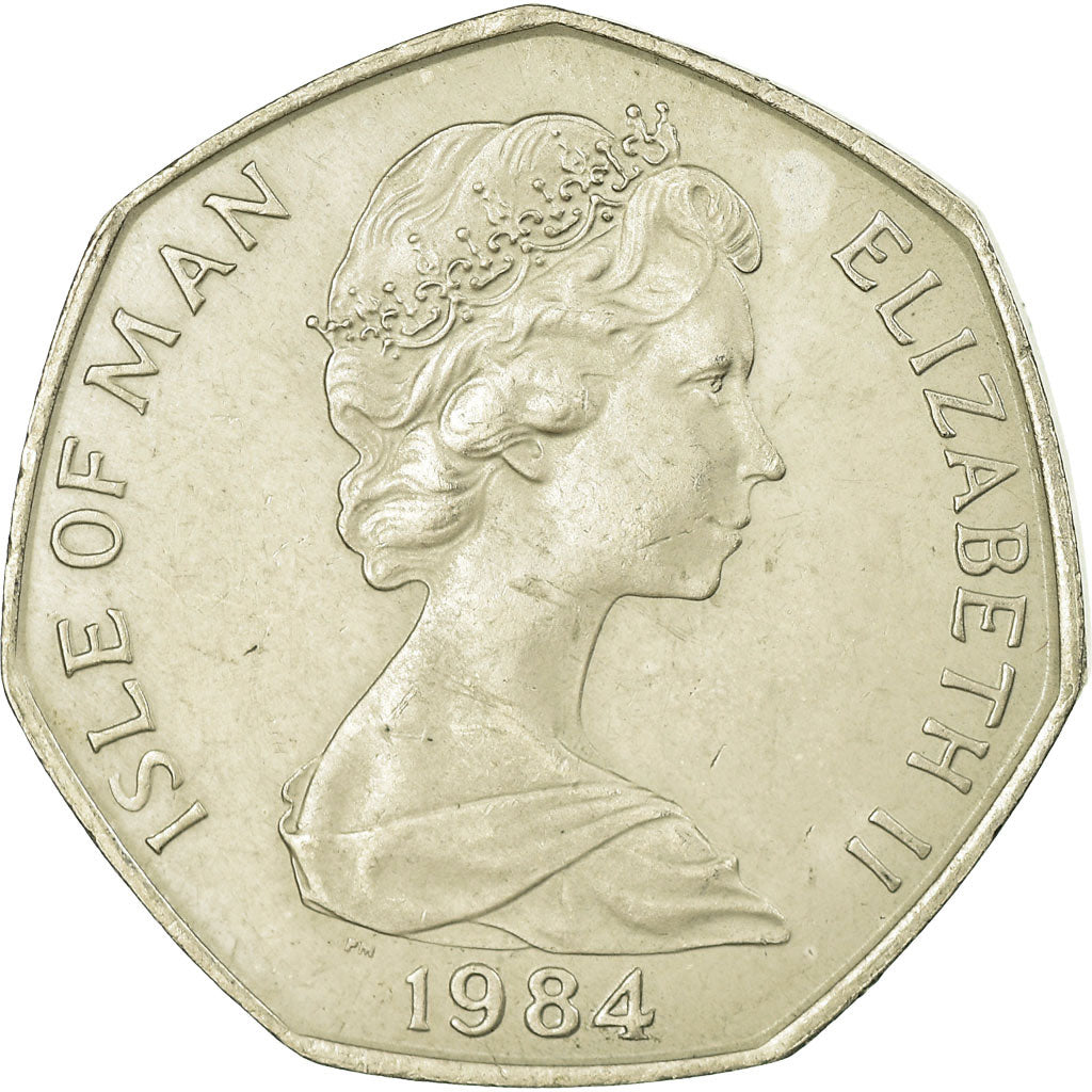 Monnaie, Isle of Man, Elizabeth II, 50 Pence, 1984, SUP, Copper-nickel, KM:127