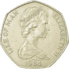 Monnaie, Isle of Man, Elizabeth II, 50 Pence, 1984, SUP, Copper-nickel, KM:127