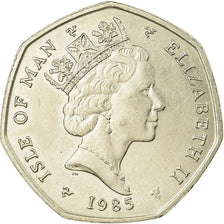 Moneta, Isola di Man, Elizabeth II, 50 Pence, 1985, SPL-, Rame-nichel, KM:148