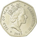 Moneta, Isola di Man, Elizabeth II, 50 Pence, 1985, SPL-, Rame-nichel, KM:148